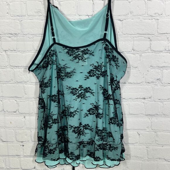 VTG Top Women XL Mesh Green Black Sheer w/ Skulks Whimsygoth Punk Vampire Goth - Picture 5 of 10